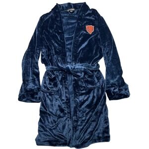 Chicago Bears Fleece Robe Navy Blue Embroidered Logo NFL Northwest Mens L/XL